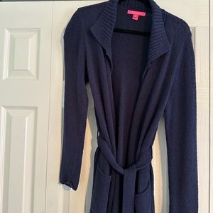 Navy Lilly Pulitzer wrap cardigan